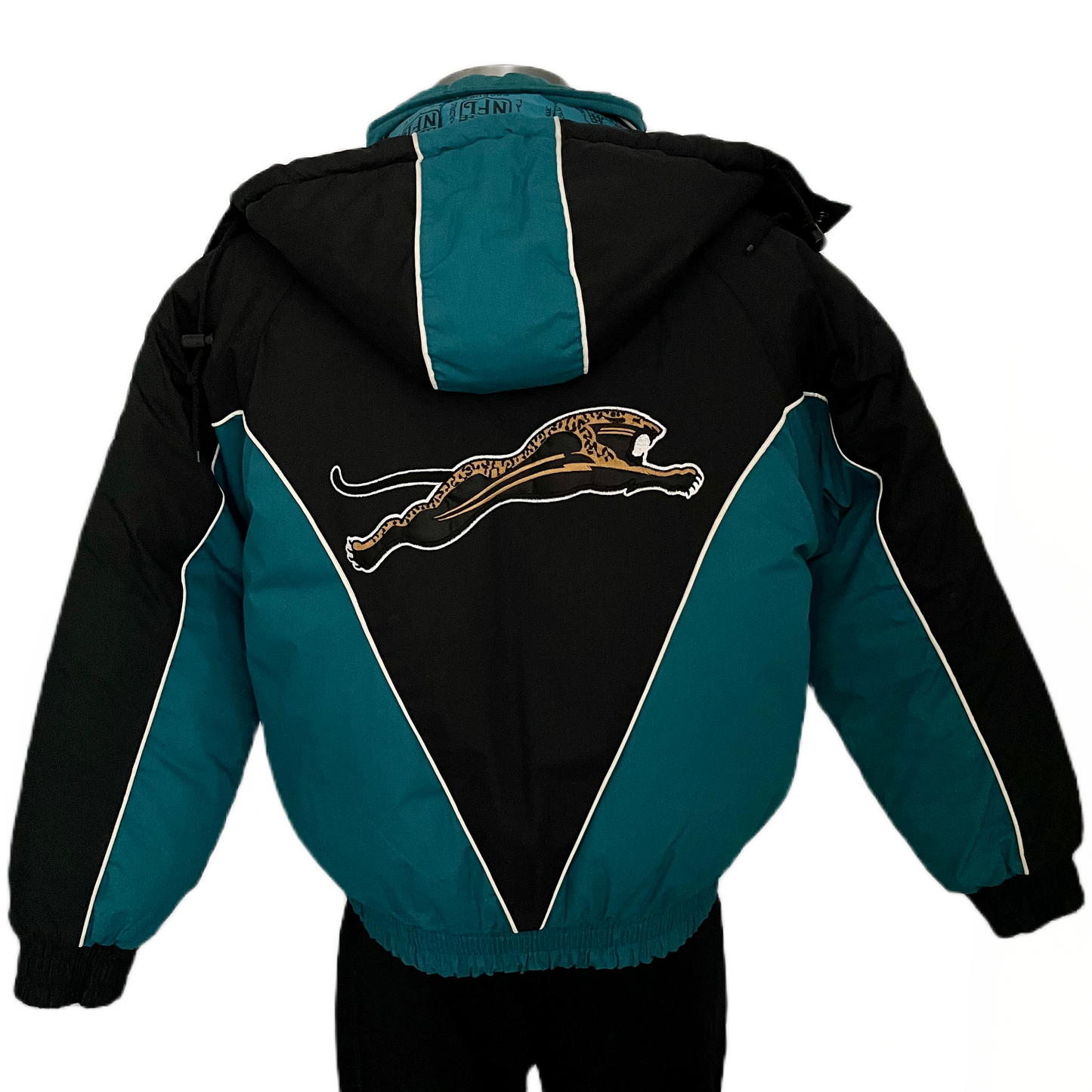 Vintage Jacksonville Jaguars banned logo PRO PLAYER jacket size LARGE