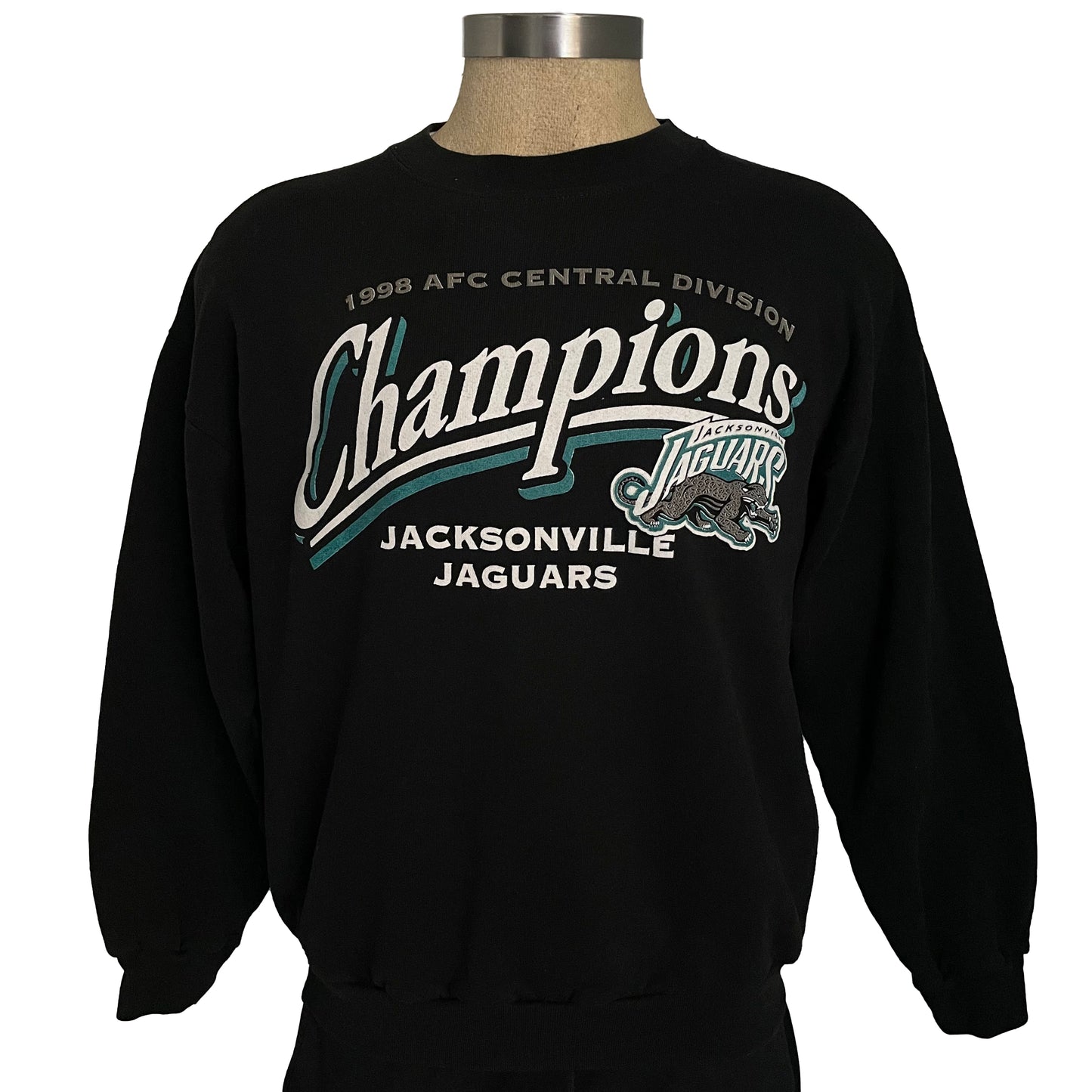 Vintage Jacksonville Jaguars 1998 AFC Central Champions sweatshirt size LARGE