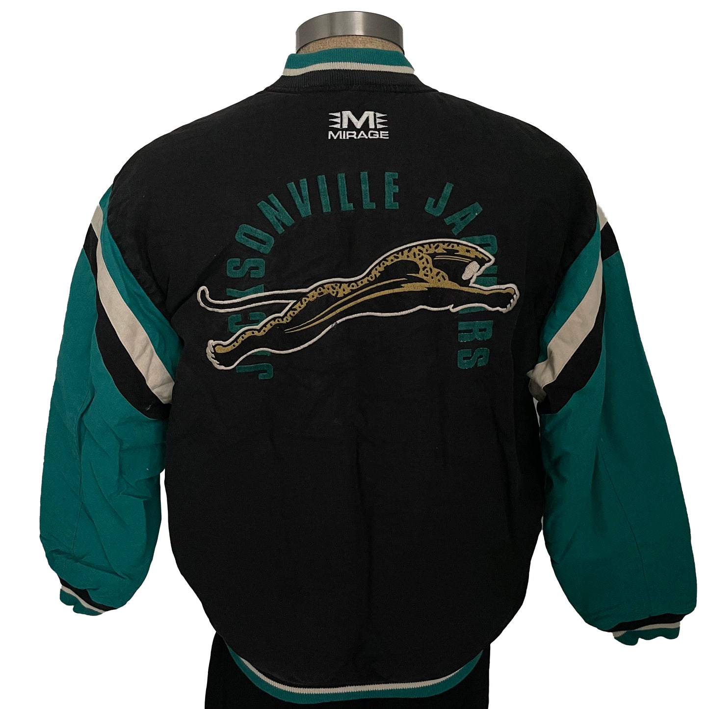 Vintage Jacksonville Jaguars DEADSTOCK banned logo Mirage jacket size LARGE