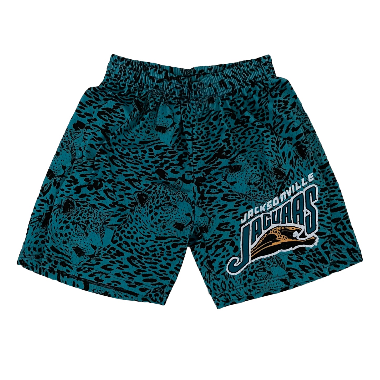 93' Jaguar Print Mesh Shorts
