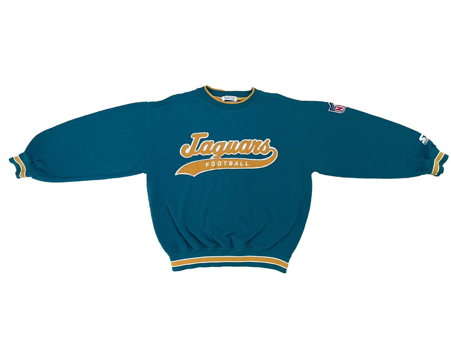 Jacksonville Jaguars EMBROIDERED Starter Tail Sweep sweatshirt size MEDIUM