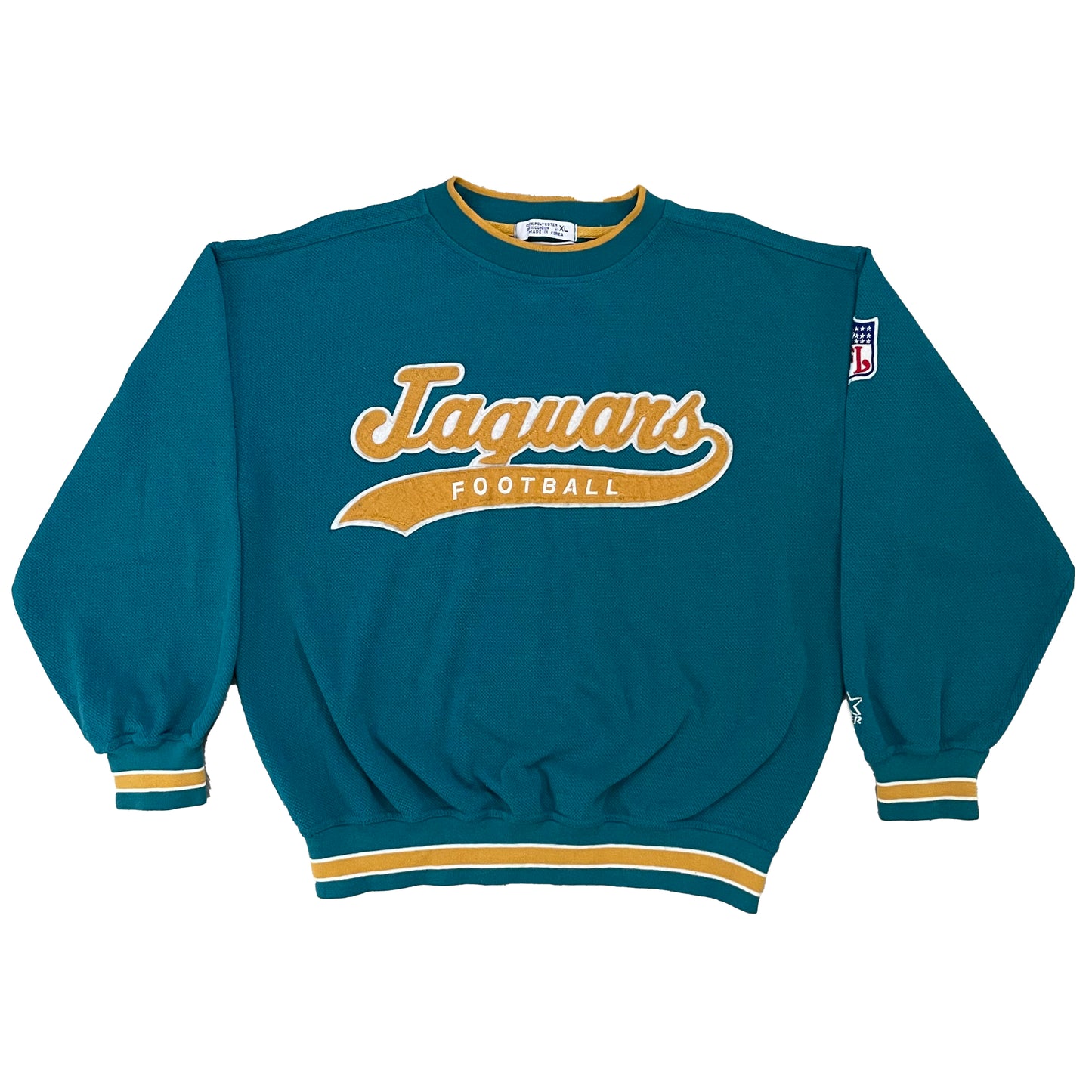 Jacksonville Jaguars EMBROIDERED Starter Tail Sweep sweatshirt size MEDIUM