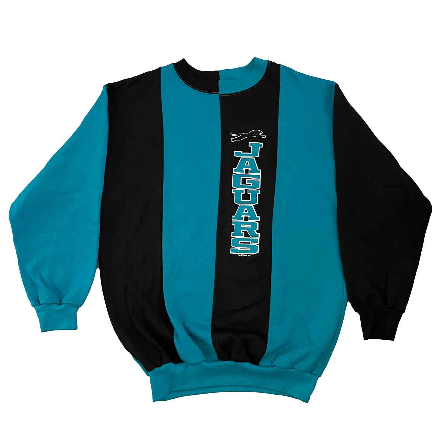 Jacksonville Jaguars banned logo color block sweatshirt size MEDIUM