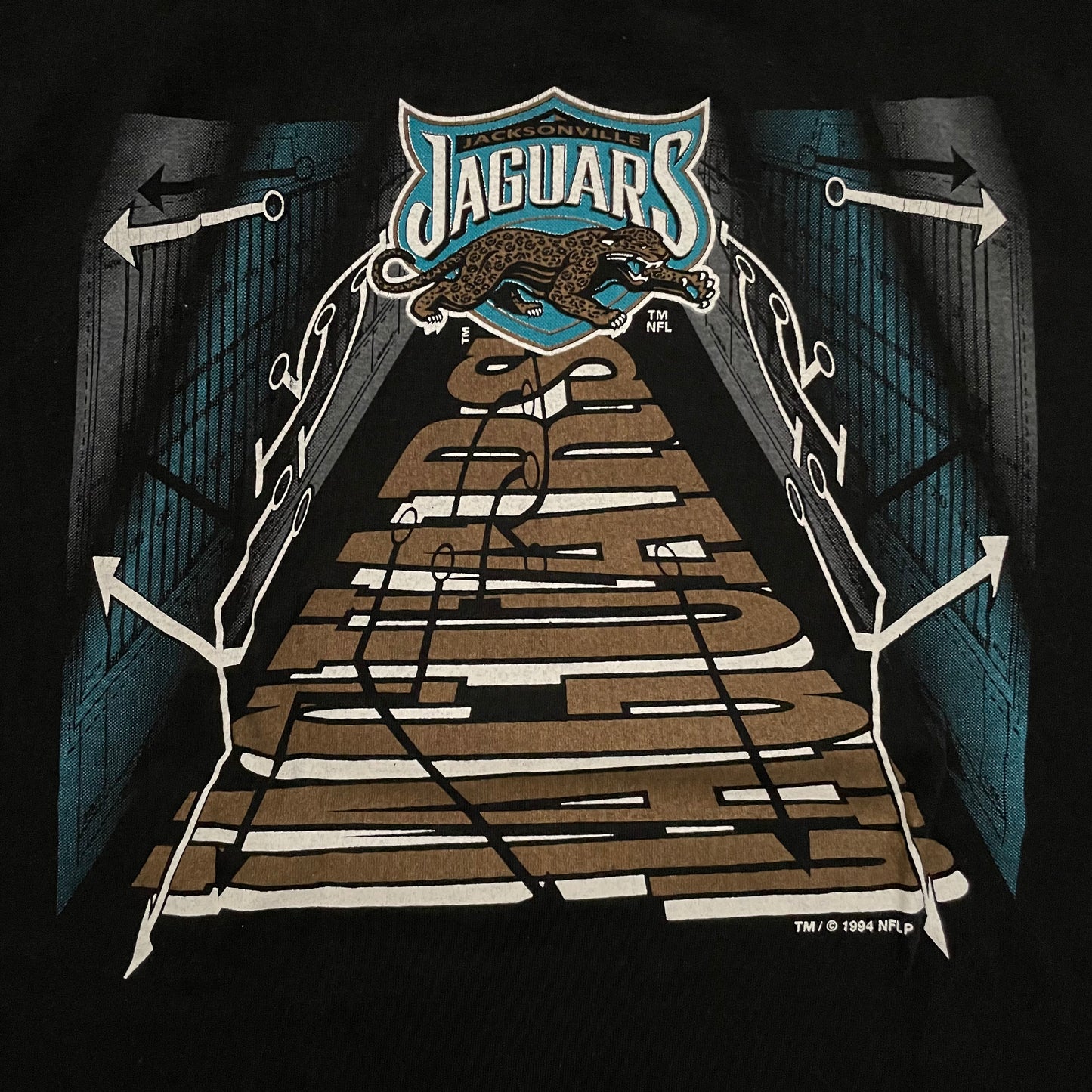 Vintage Jacksonville Jaguars 1994 RARE two-sided shirt size LARGE