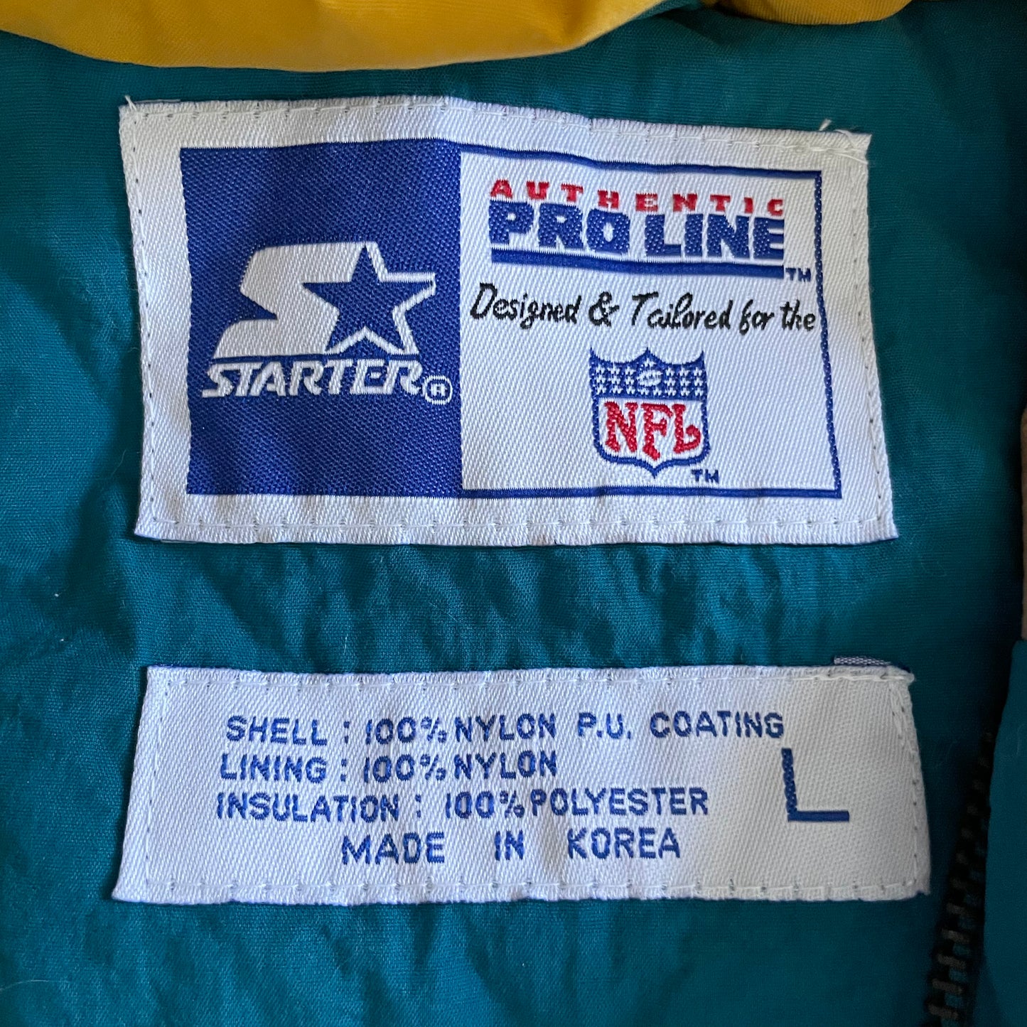 Vintage Jacksonville Jaguars banned logo STARTER jacket size LARGE