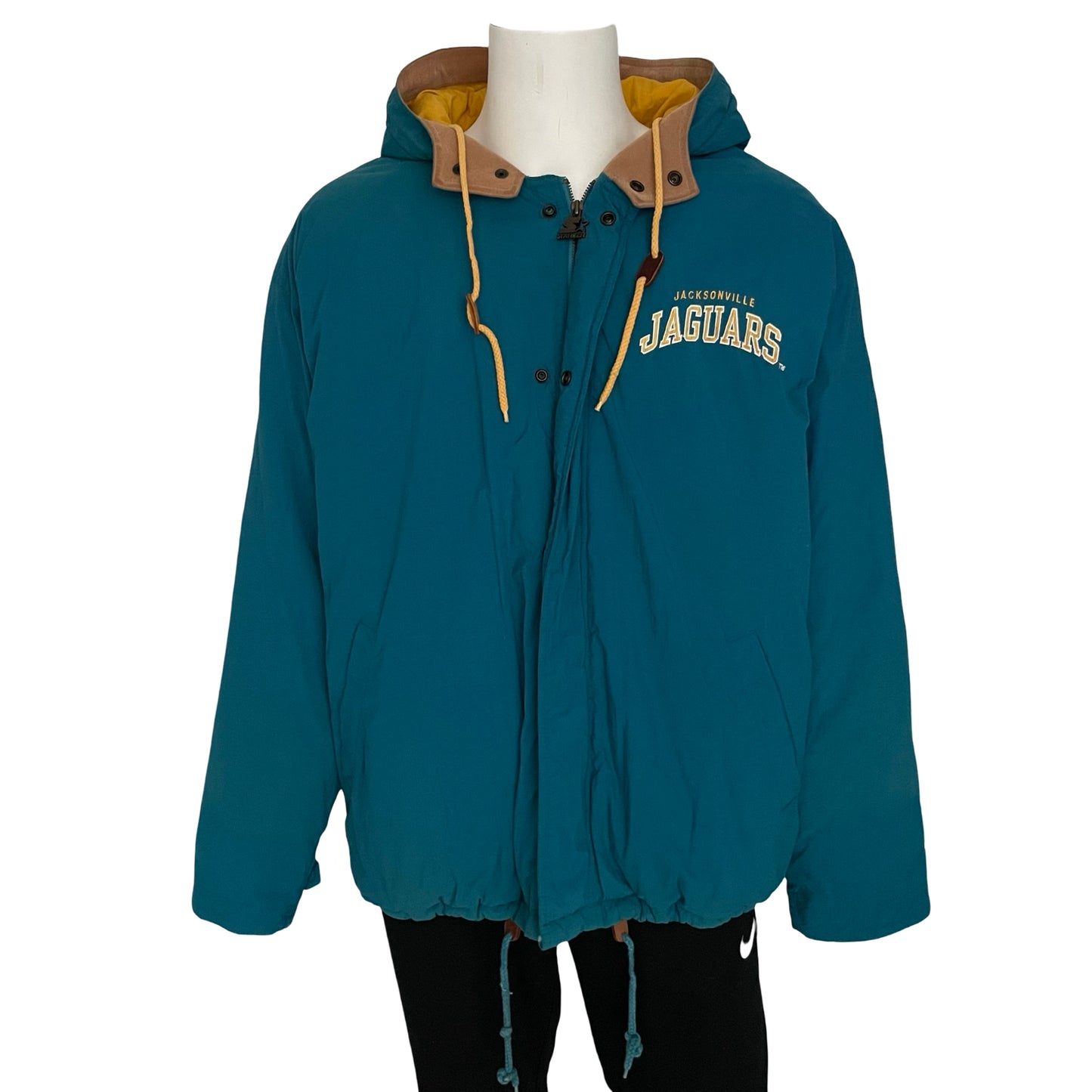 Vintage Jacksonville Jaguars banned logo STARTER jacket size LARGE