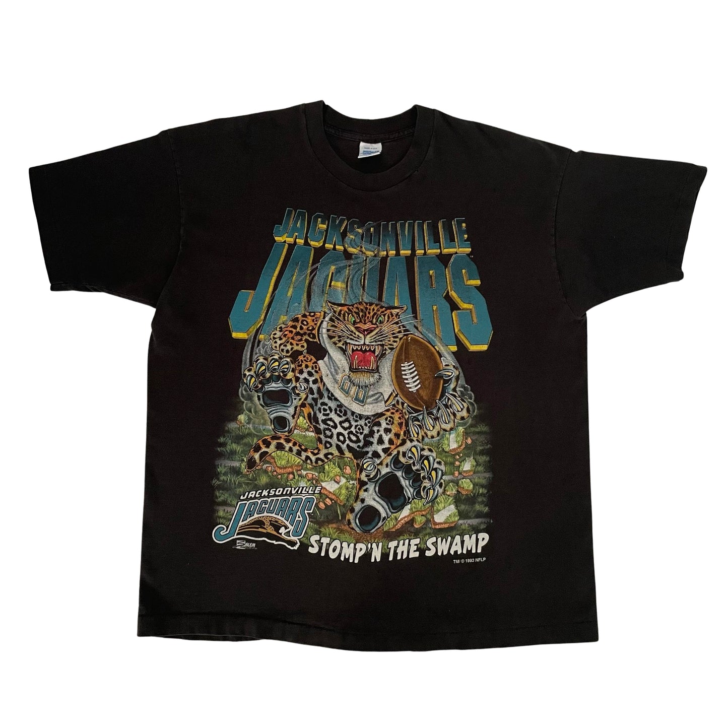 Vintage Jacksonville Jaguars 1993 banned logo SALEM shirt size XL