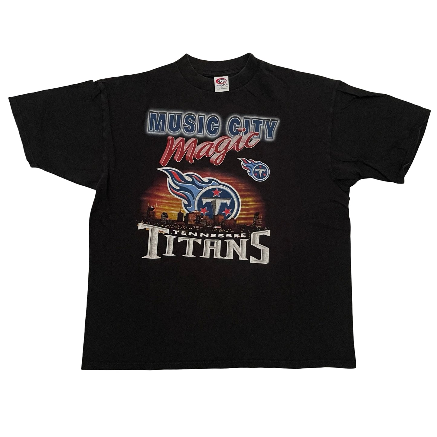 Tennessee Titans Vintage Music City True Fan skyline shirt size XL