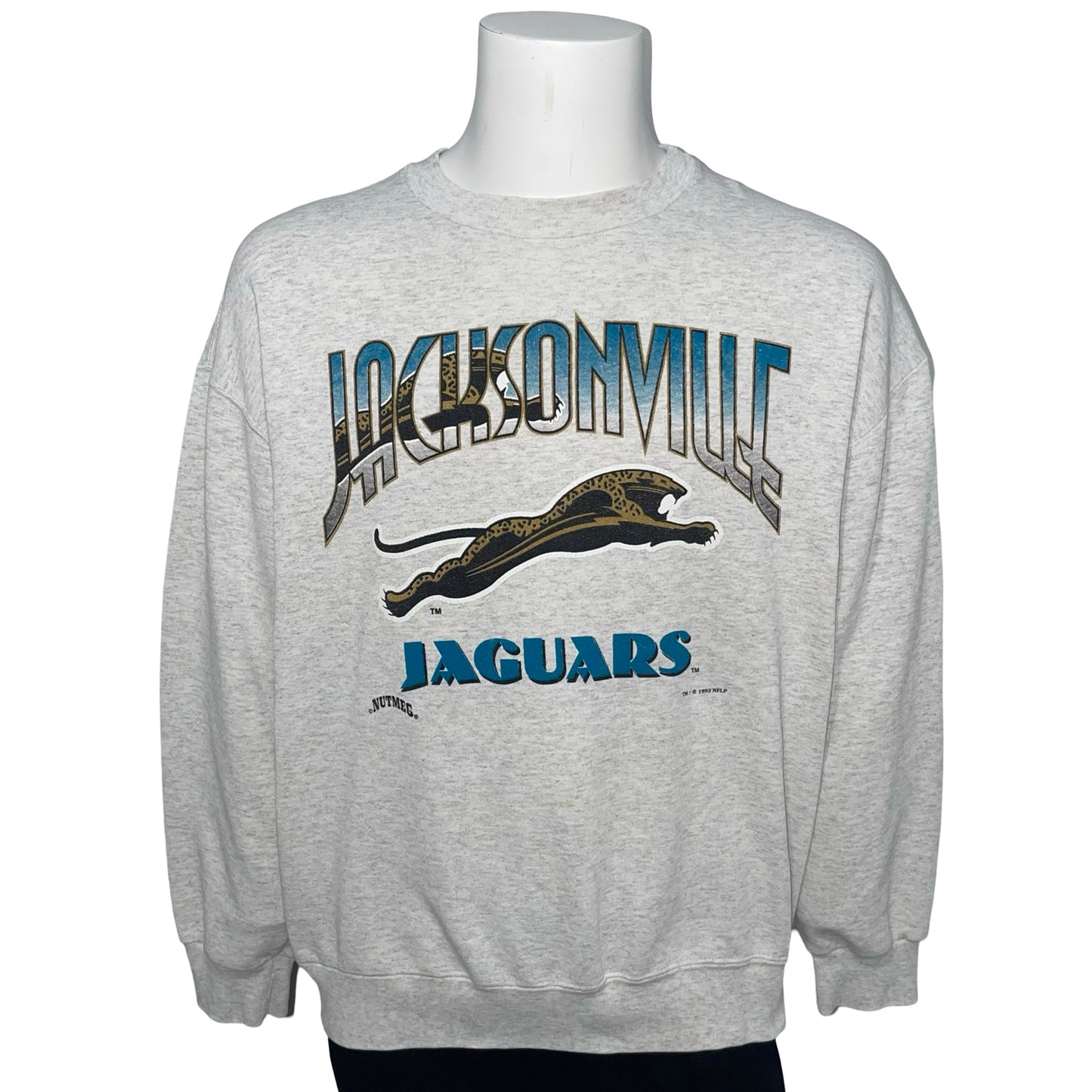 Vintage Jacksonville Jaguars 1993 NUTMEG banned logo sweatshirt size XL