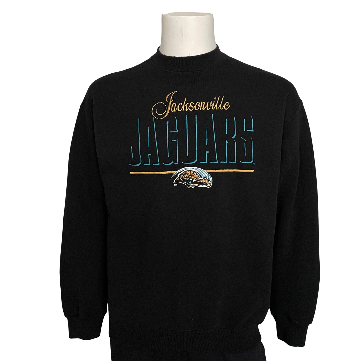 Vintage Jacksonville Jaguars LOGO ATHLETIC embroidered sweatshirt size LARGE