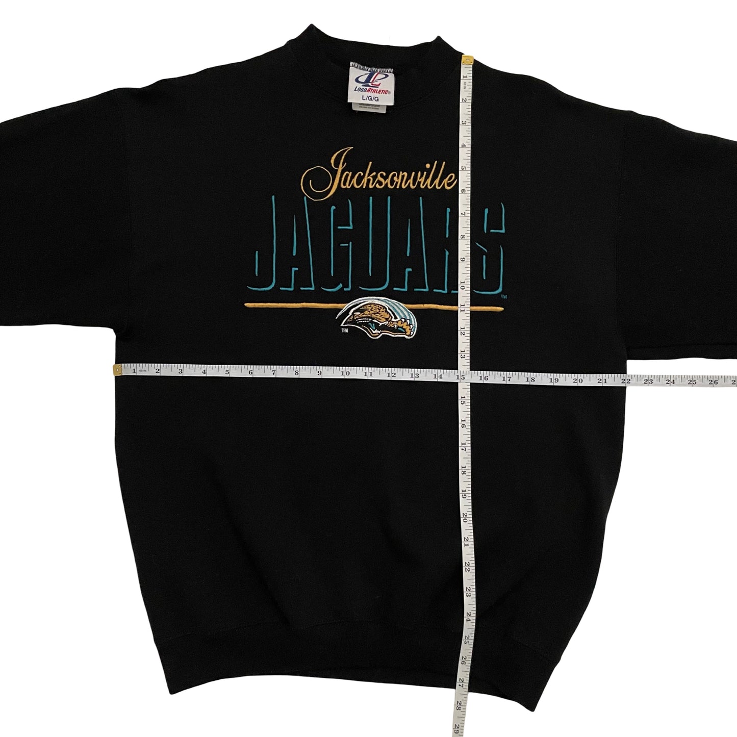 Vintage Jacksonville Jaguars LOGO ATHLETIC embroidered sweatshirt size LARGE