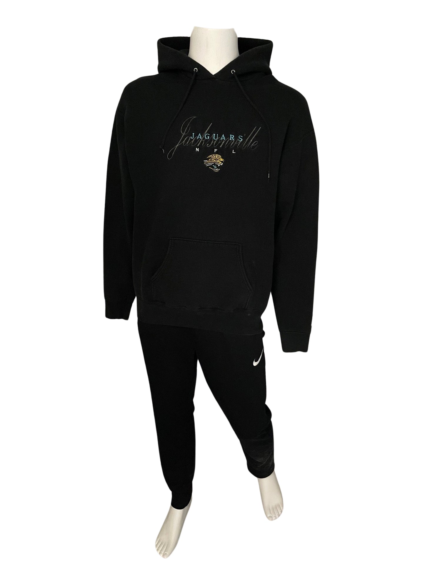 Vintage Jacksonville Jaguars embroidered hoodie size LARGE