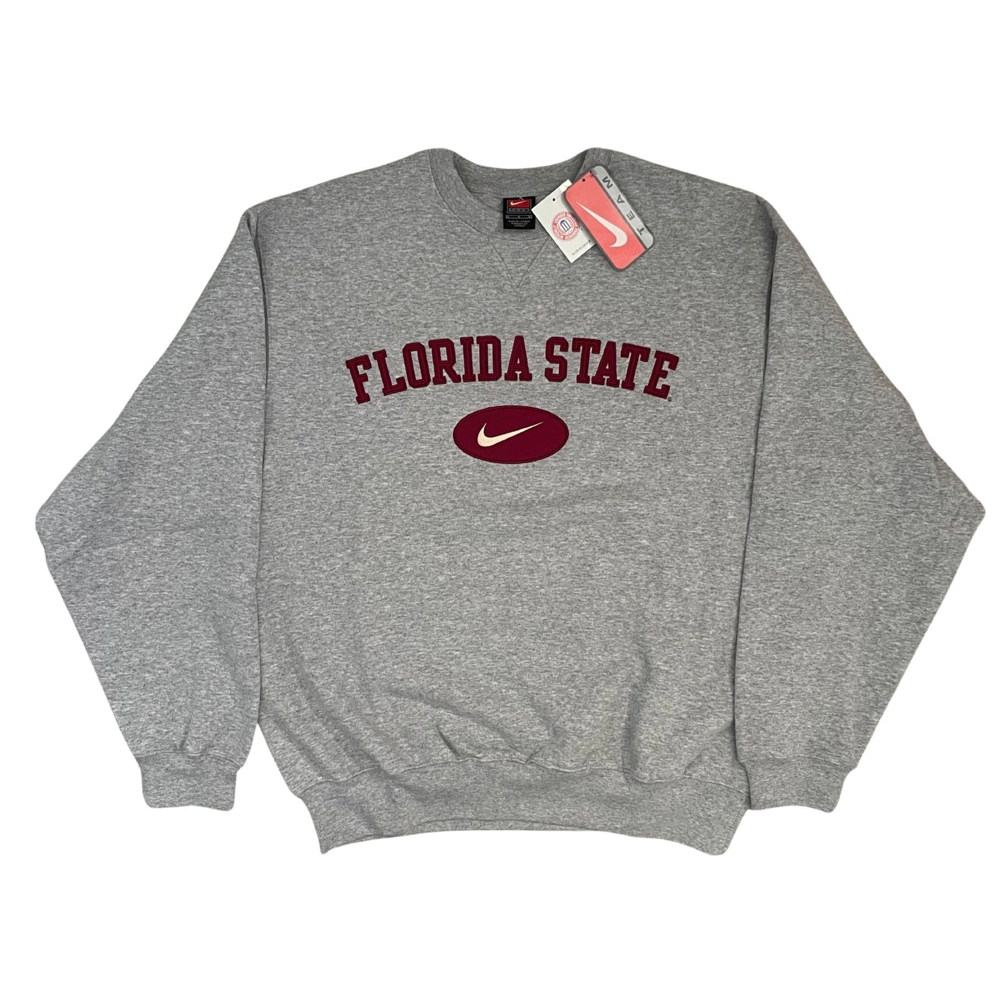 Florida State Seminoles FSU EMBROIDERED DEADSTOCK NIKE sweatshirt size LARGE