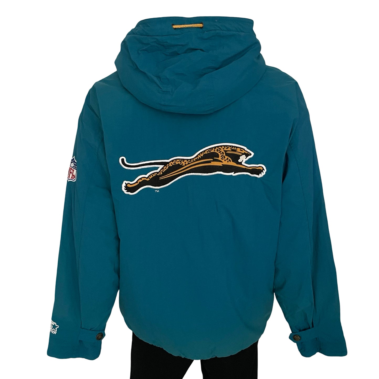 Vintage Jacksonville Jaguars banned logo STARTER jacket size LARGE