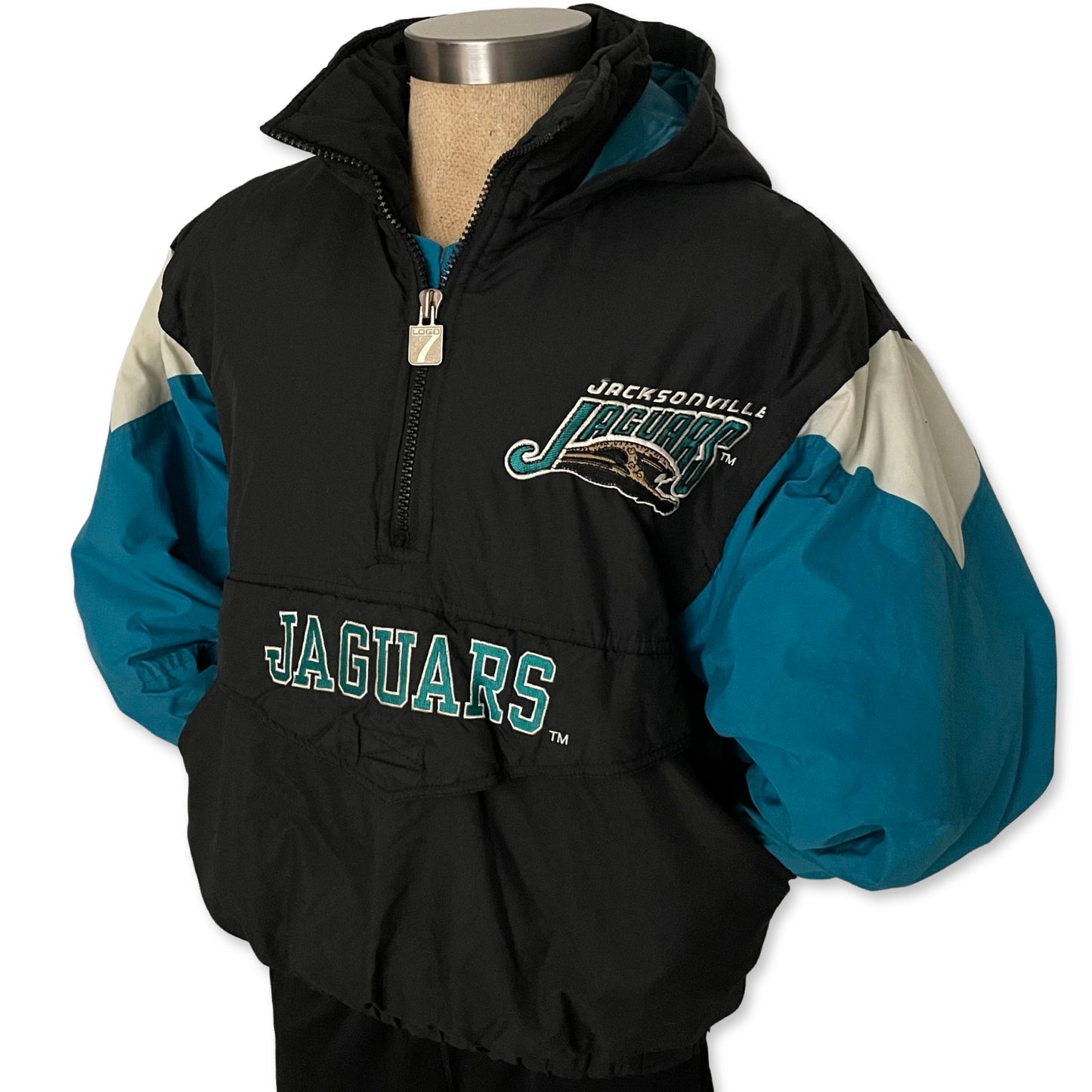 Vintage Jacksonville Jaguars LOGO 7 banned logo jacket size LARGE