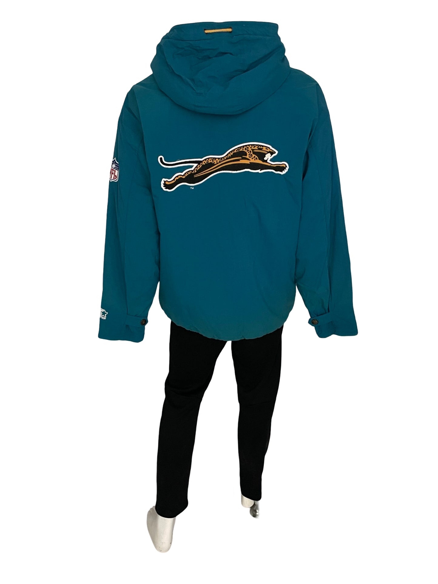 Vintage Jacksonville Jaguars banned logo STARTER jacket size LARGE