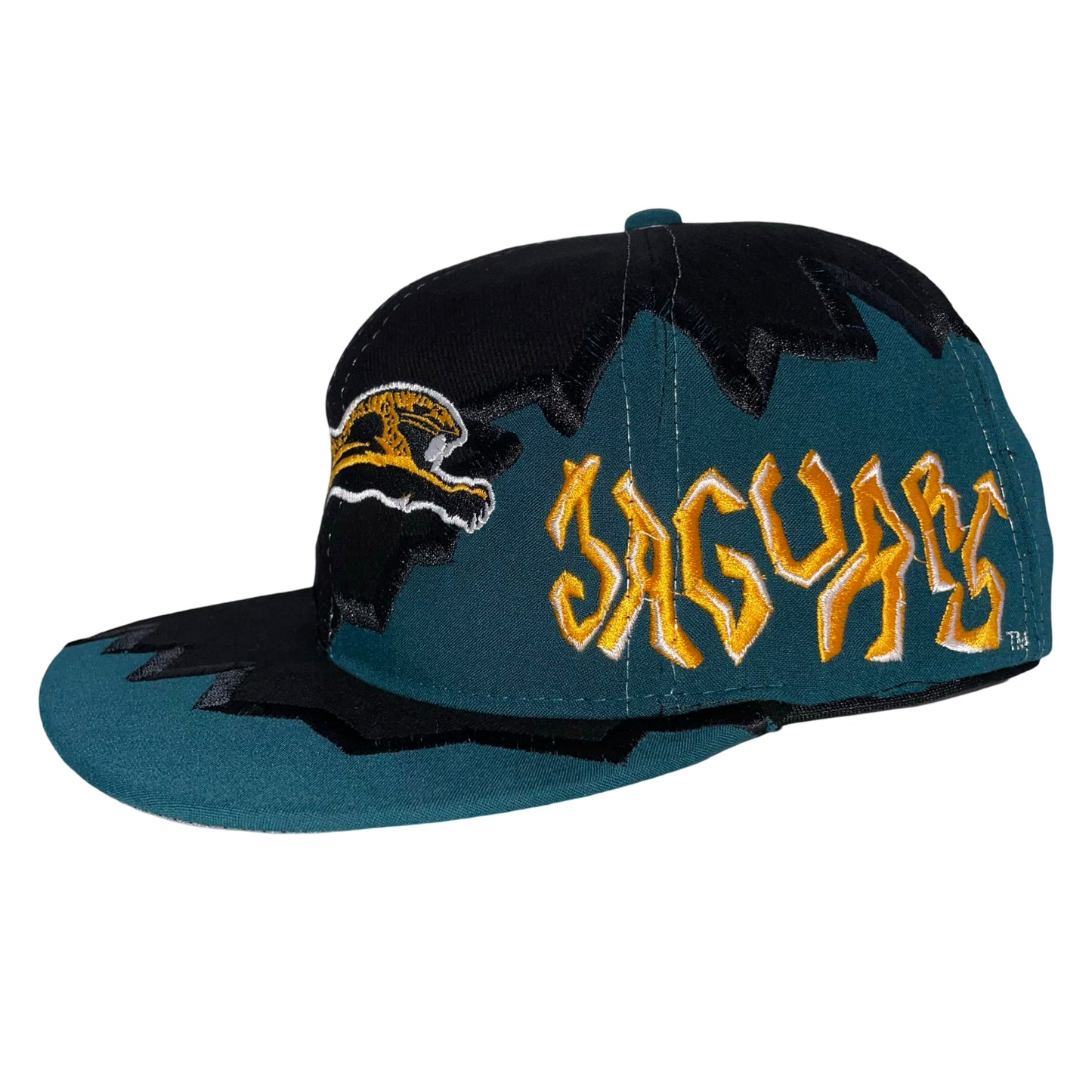 Custom Jagged Edge snapback hat TEAL