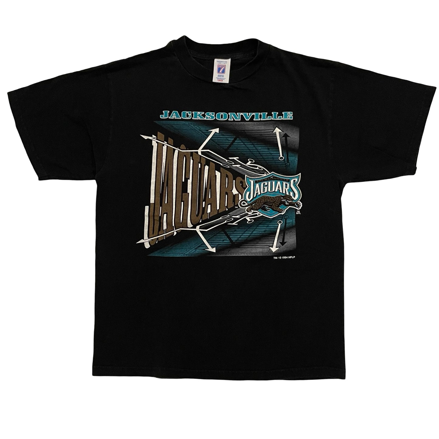 Vintage Jacksonville Jaguars 1994 RARE two-sided shirt size LARGE