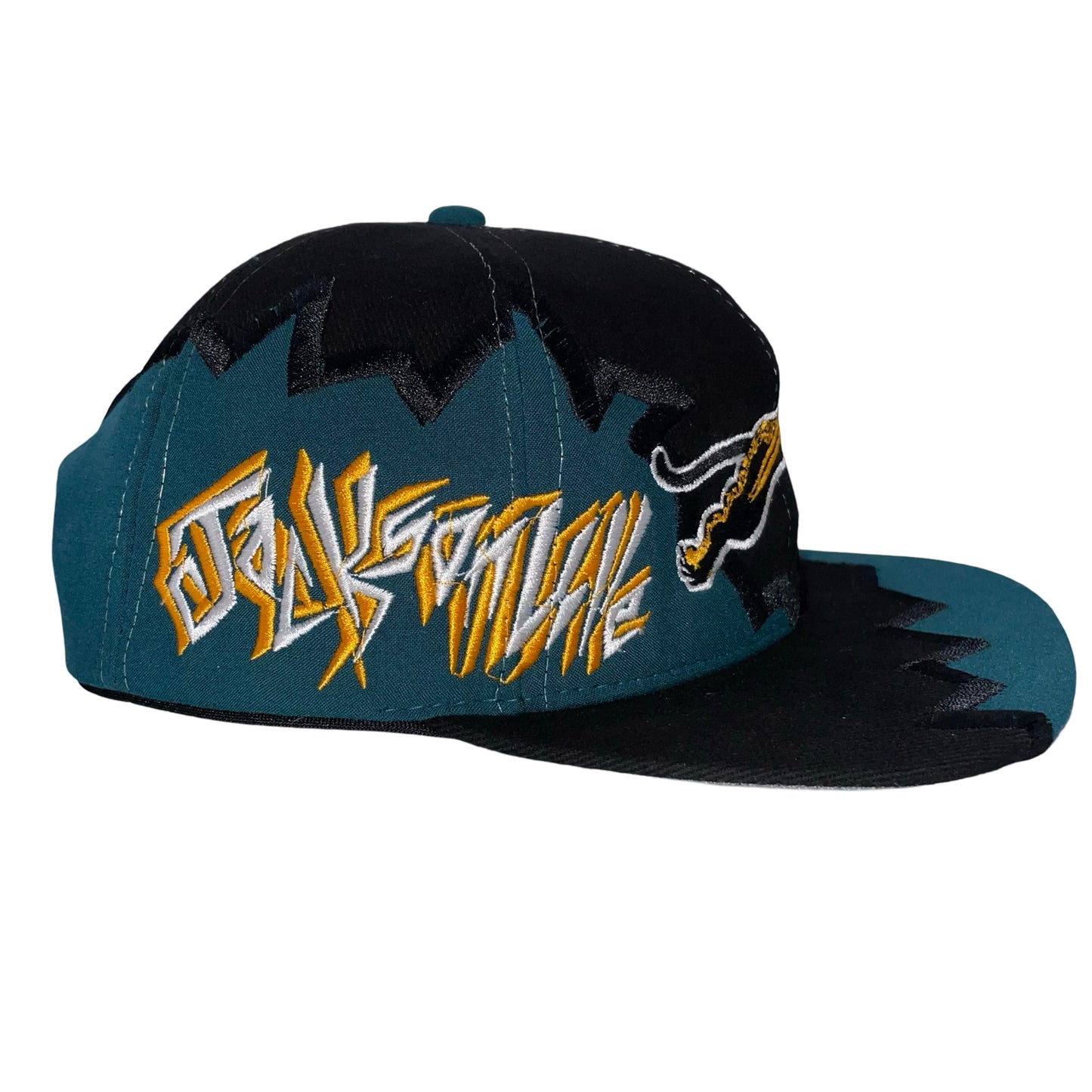 Custom Jagged Edge snapback hat TEAL