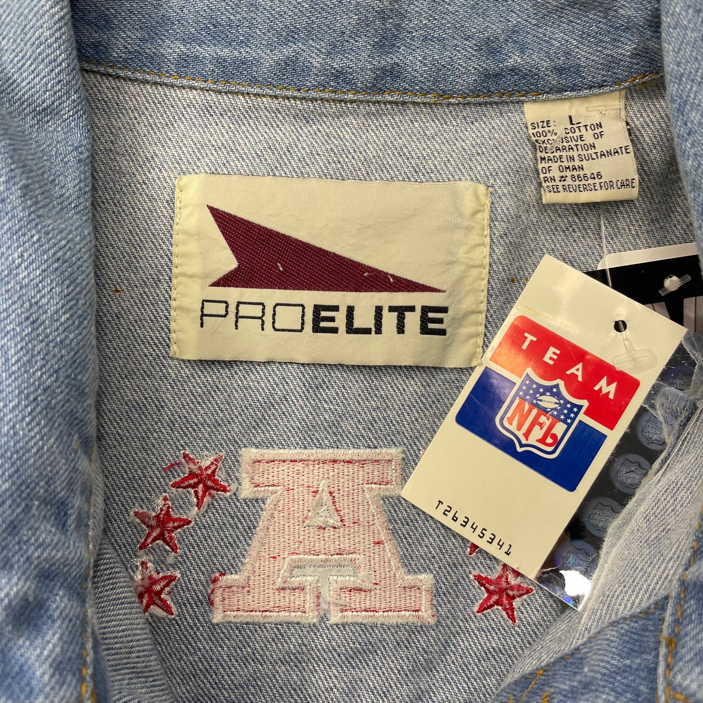 Jacksonville Jaguars DEADSTOCK denim jacket size LARGE