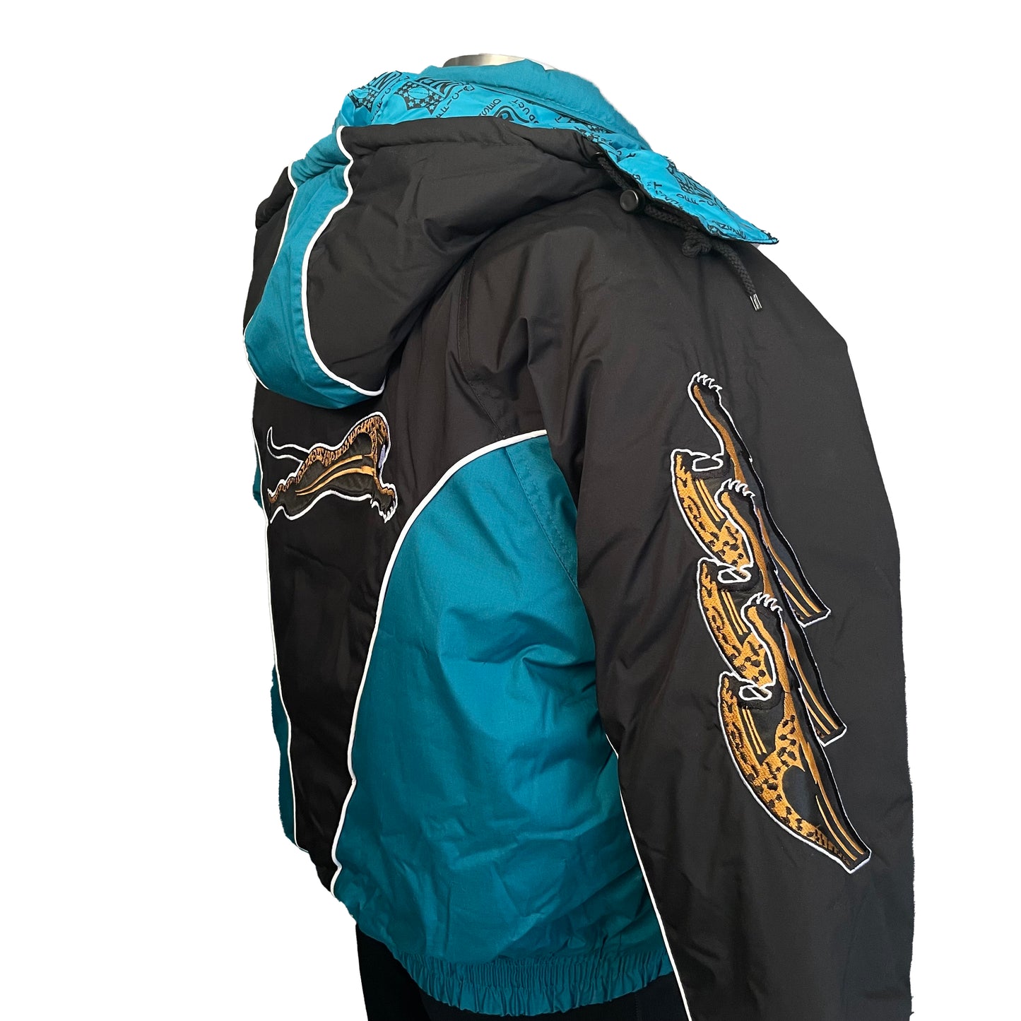 Jacksonville Jaguars PRO PLAYER by Daniel Young banned logo DEADSTOCK puffer jacket size LARGE