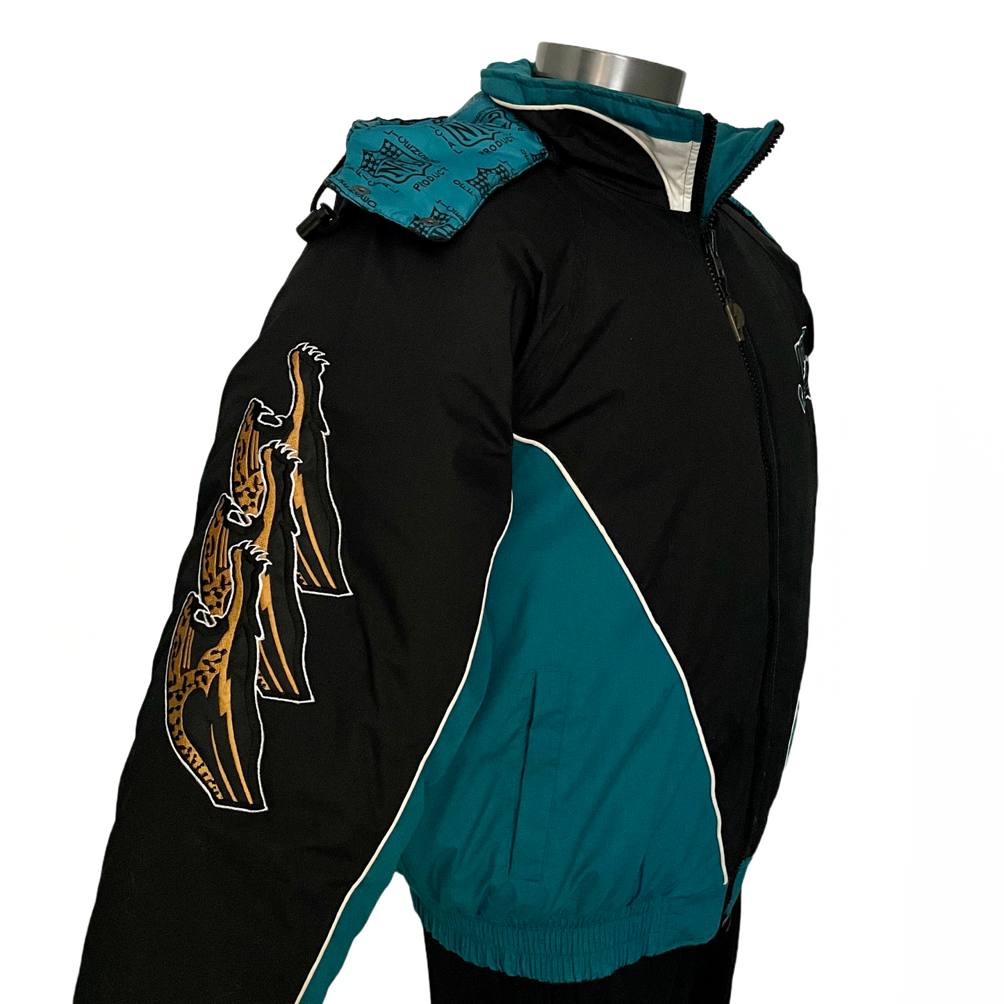 Vintage Jacksonville Jaguars banned logo PRO PLAYER jacket size LARGE