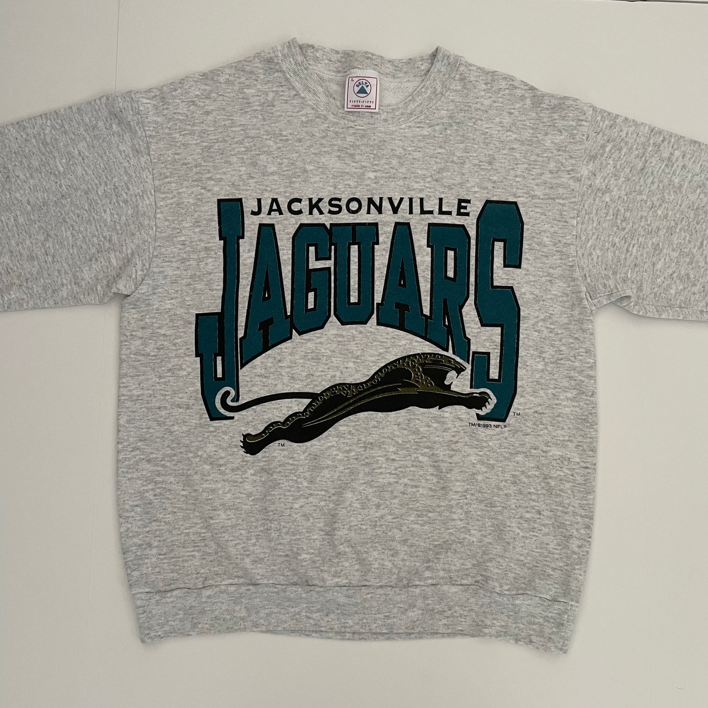 Vintage Jacksonville Jaguars 1993 banned logo sweatshirt size MEDIUM