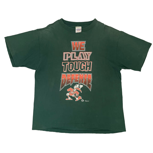 Miami Hurricanes UM TWO-SIDED shirt size LARGE