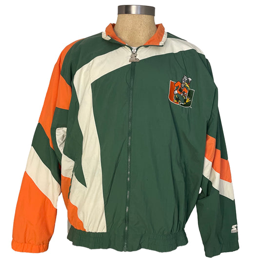 Miami Hurricanes UM STARTER windbreaker size XL