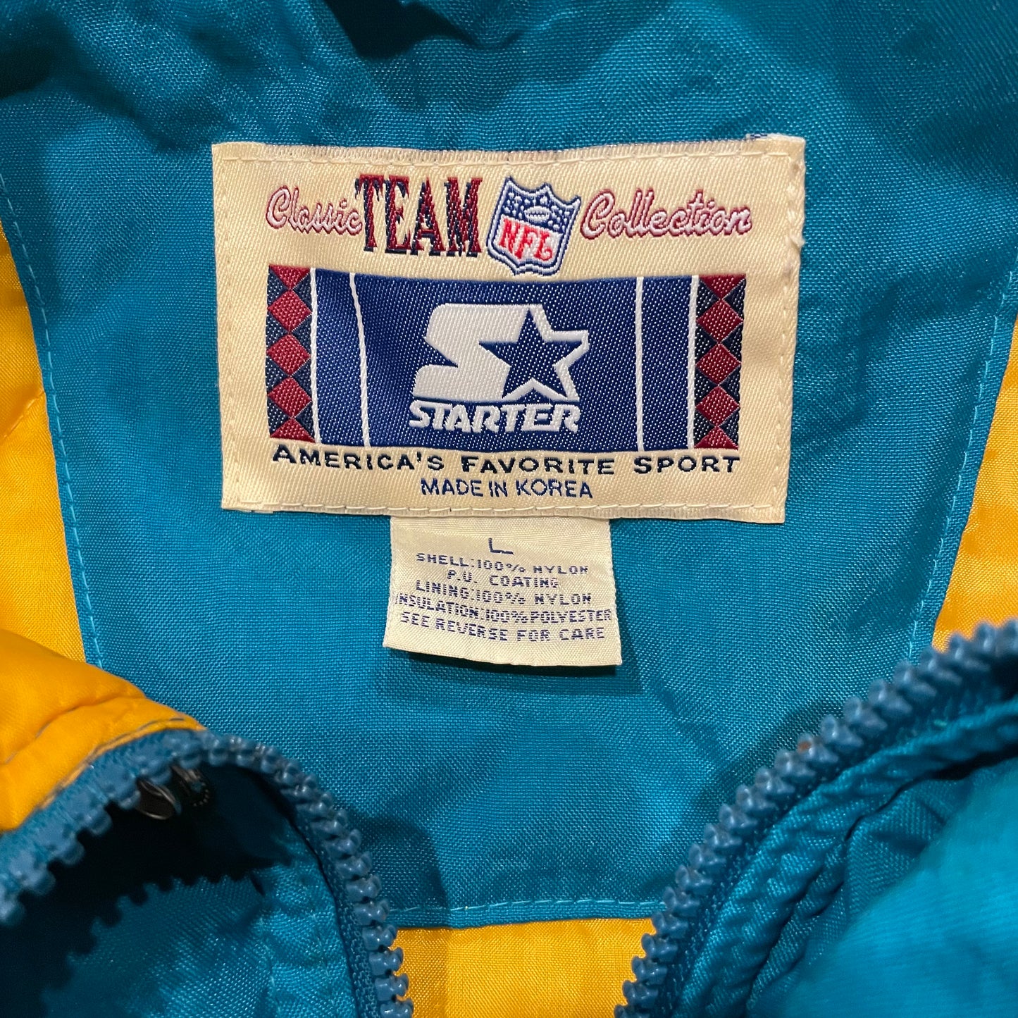 Vintage Jacksonville Jaguars STARTER banned logo split jacket size LARGE