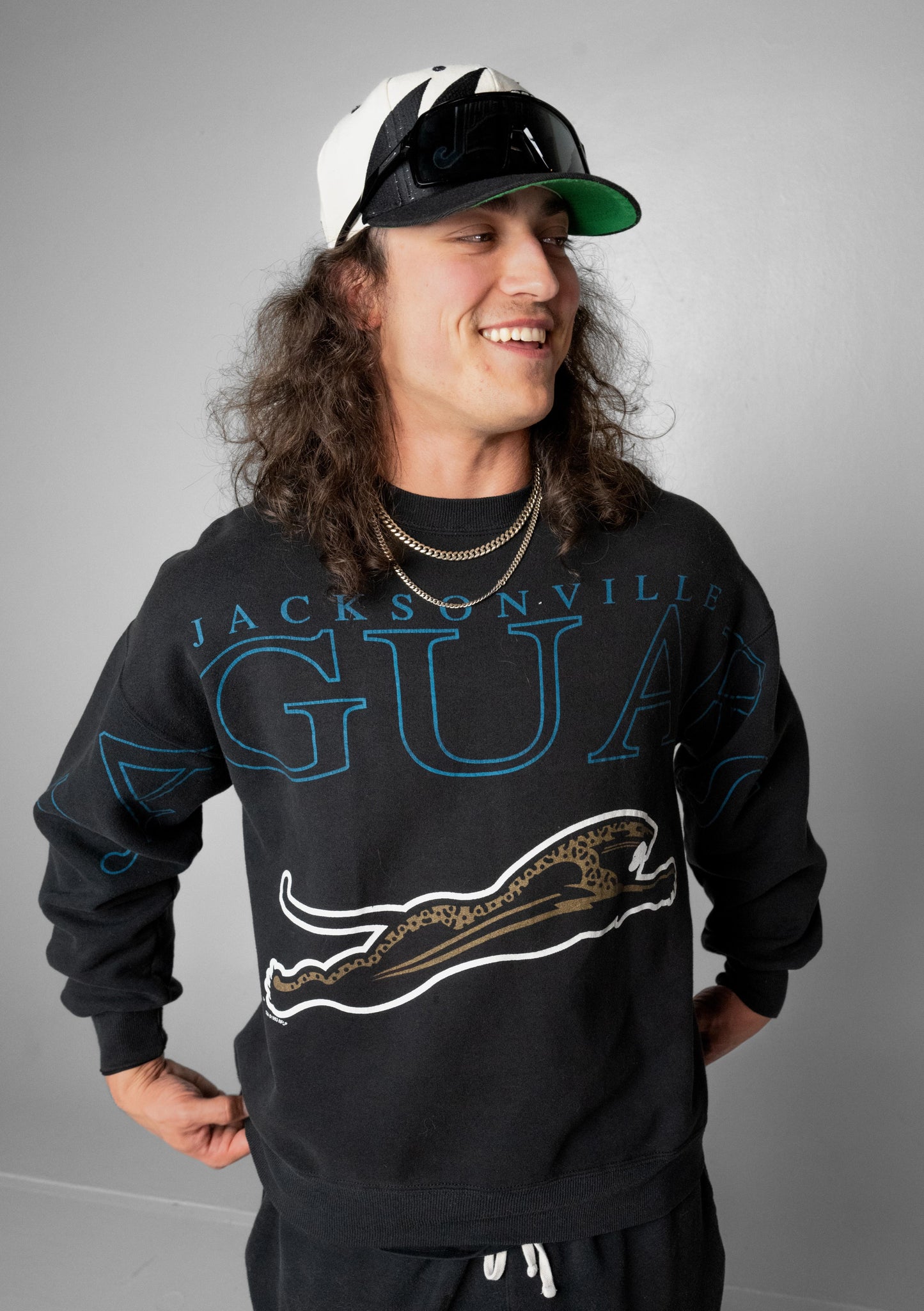 Vintage Jacksonville Jaguars 1993 banned logo sweatshirt size LARGE