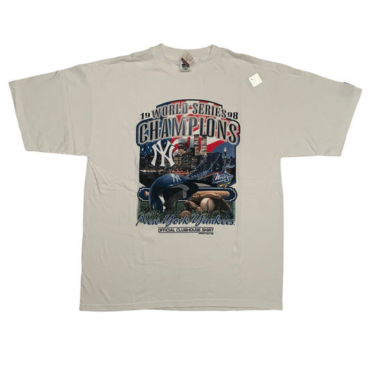 Vintage New York Yankees DEADSTOCK 1998 WS Champions shirt size LARGE