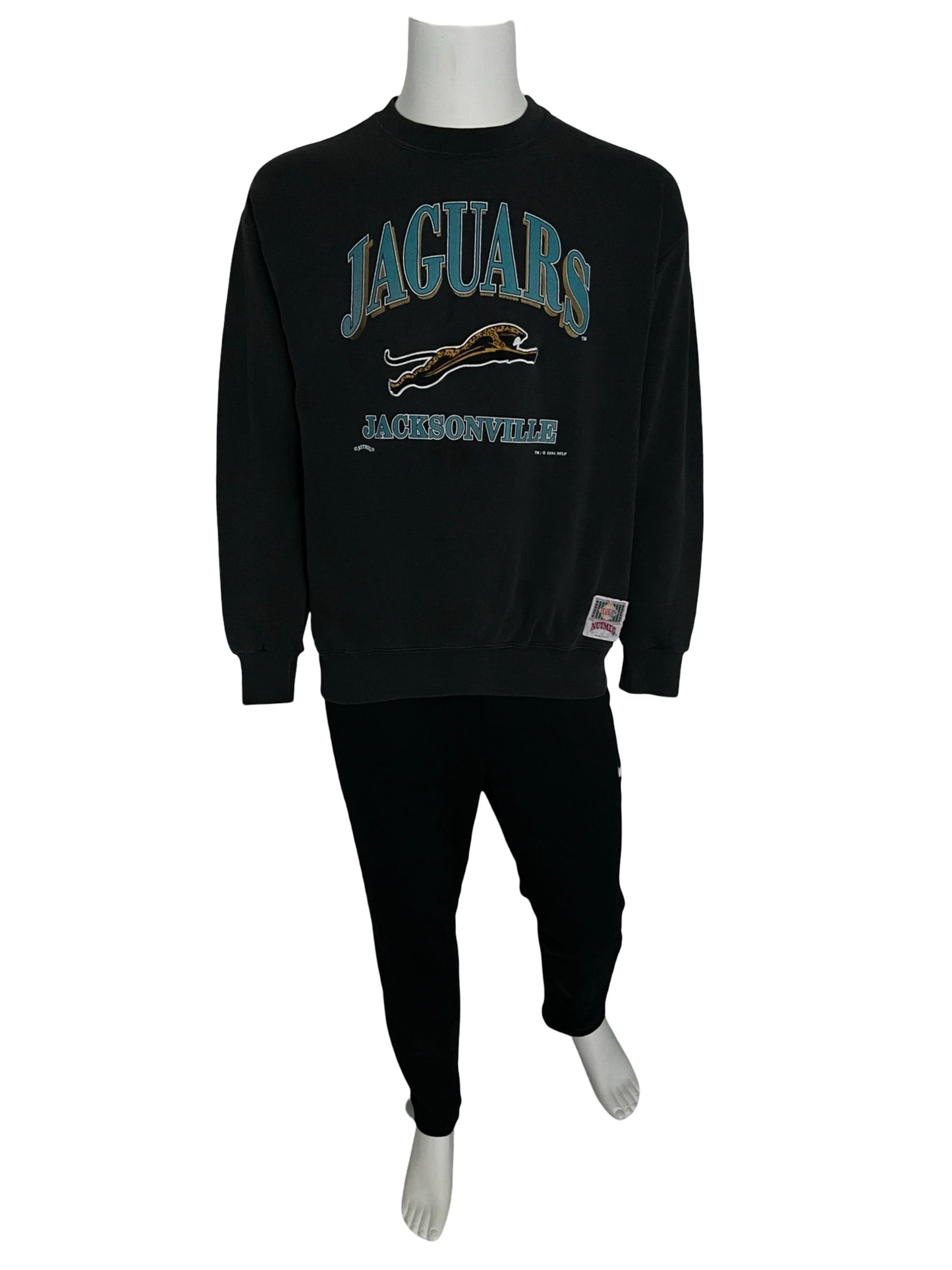 Vintage Jacksonville Jaguars 1994 NUTMEG banned logo sweatshirt size LARGE