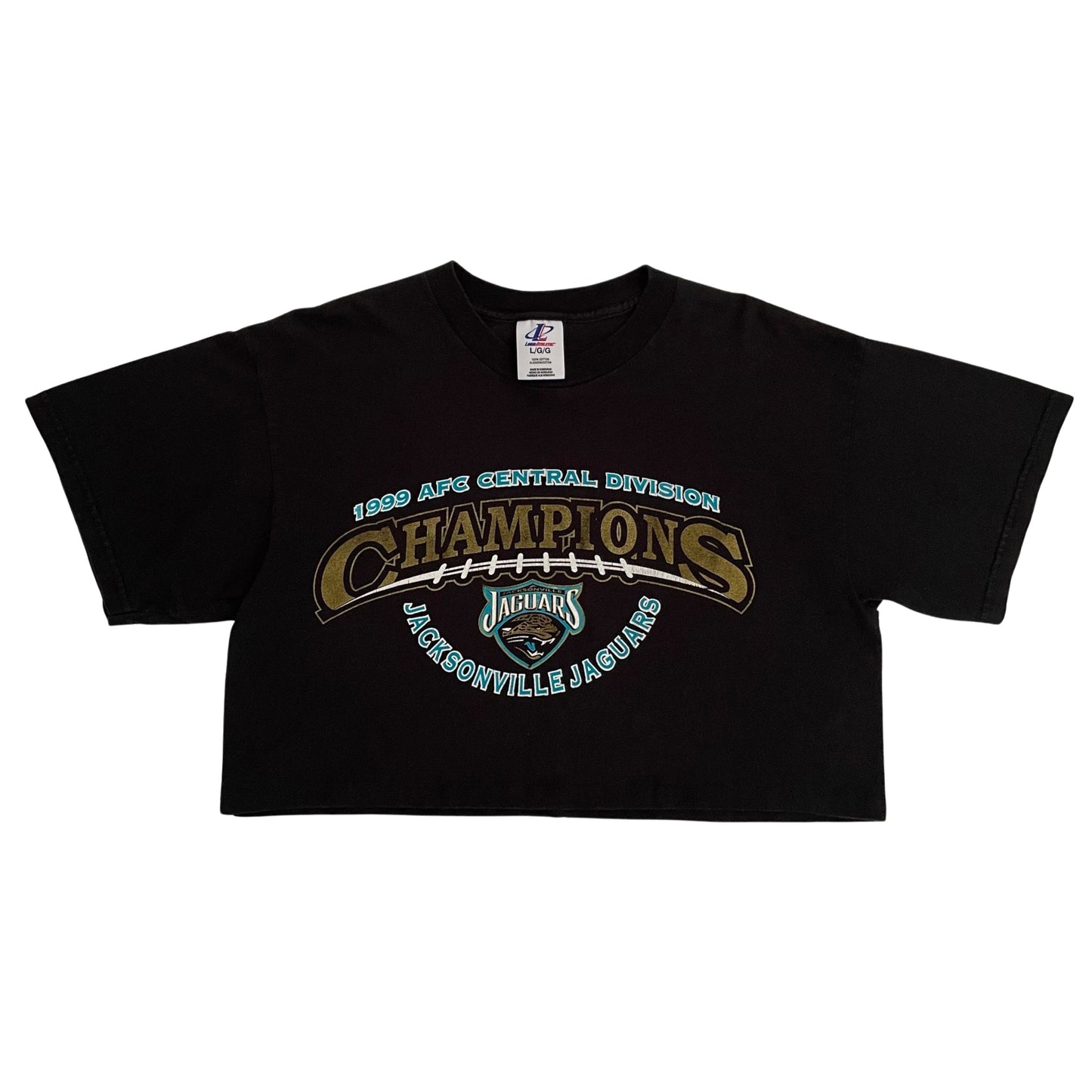 Vintage Jacksonville Jaguars 1999 LOGO ATHLETIC crop top size LARGE