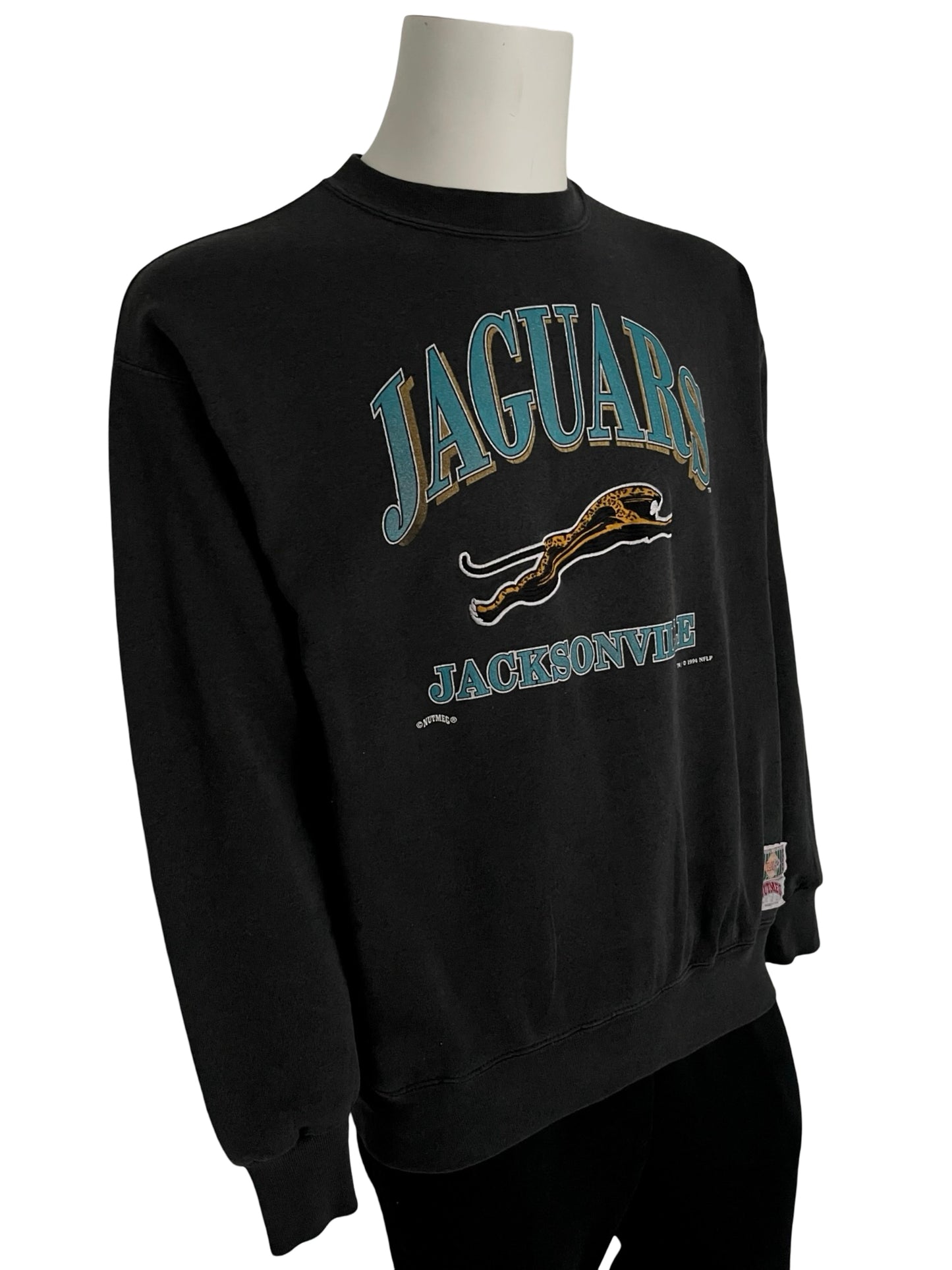 Vintage Jacksonville Jaguars 1994 NUTMEG banned logo sweatshirt size LARGE