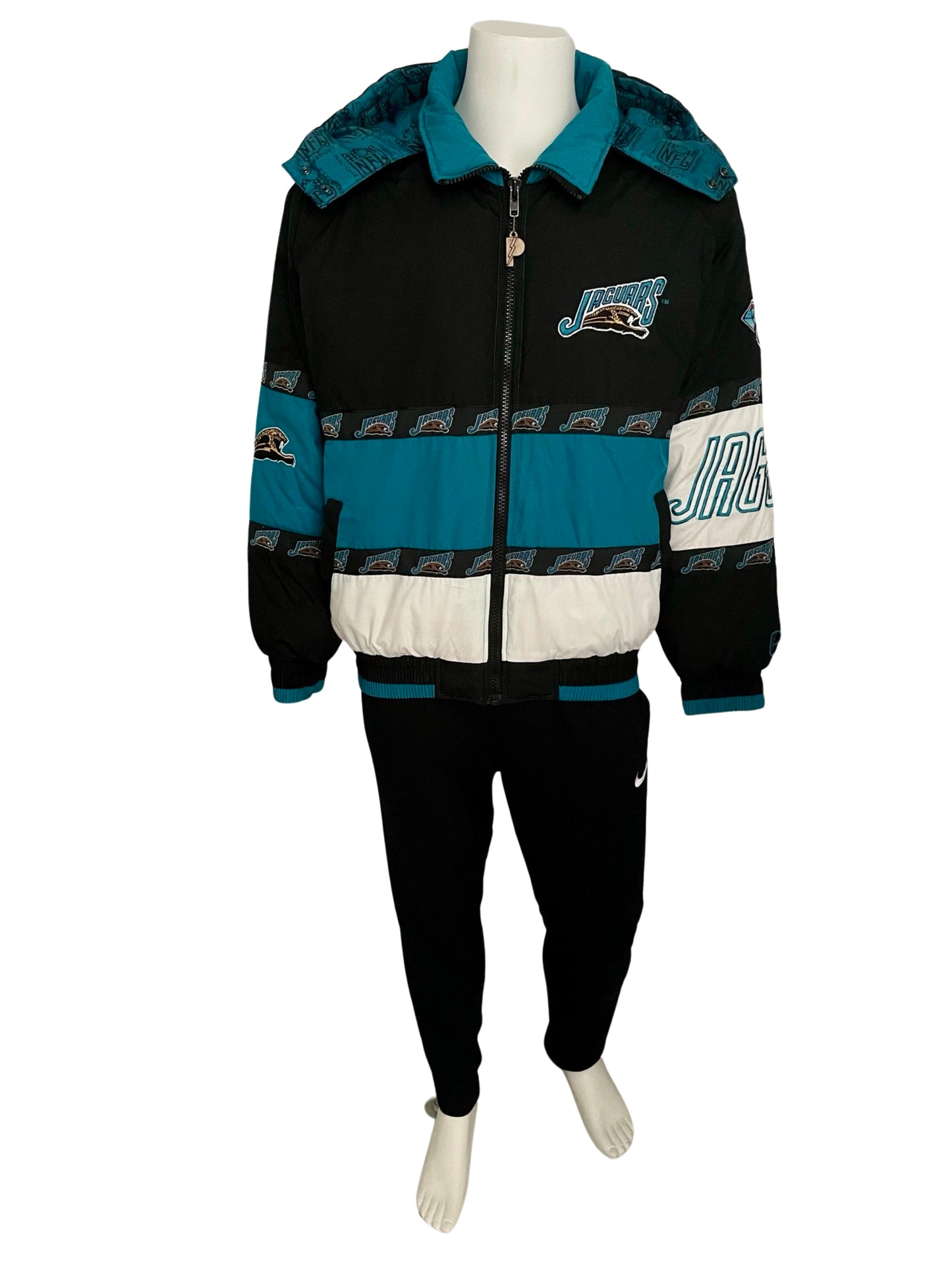 Vintage Jacksonville Jaguars banned logo PRO PLAYER by Daniel Young jacket size MEDIUM