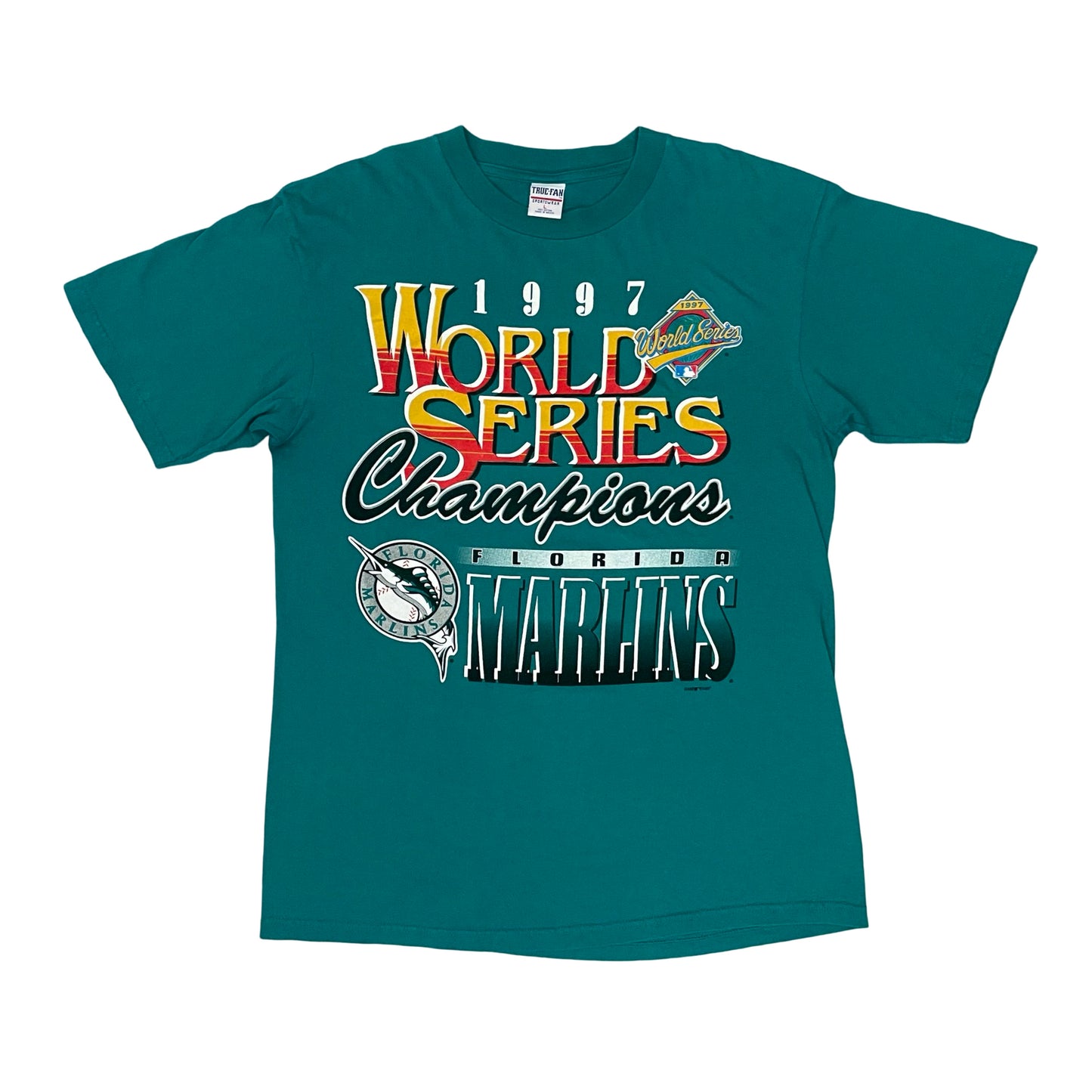 Vintage Miami / Florida Marlins 1997 World Series Champions shirt size LARGE