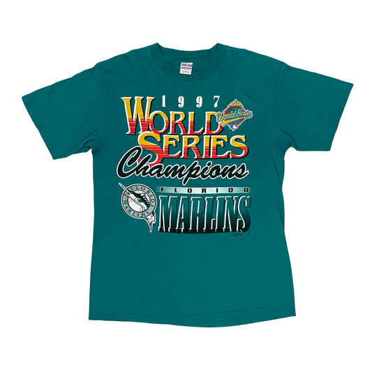 Vintage Miami / Florida Marlins 1997 World Series Champions shirt size LARGE