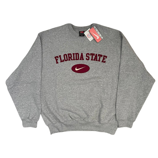 Florida State Seminoles FSU EMBROIDERED DEADSTOCK NIKE sweatshirt size LARGE