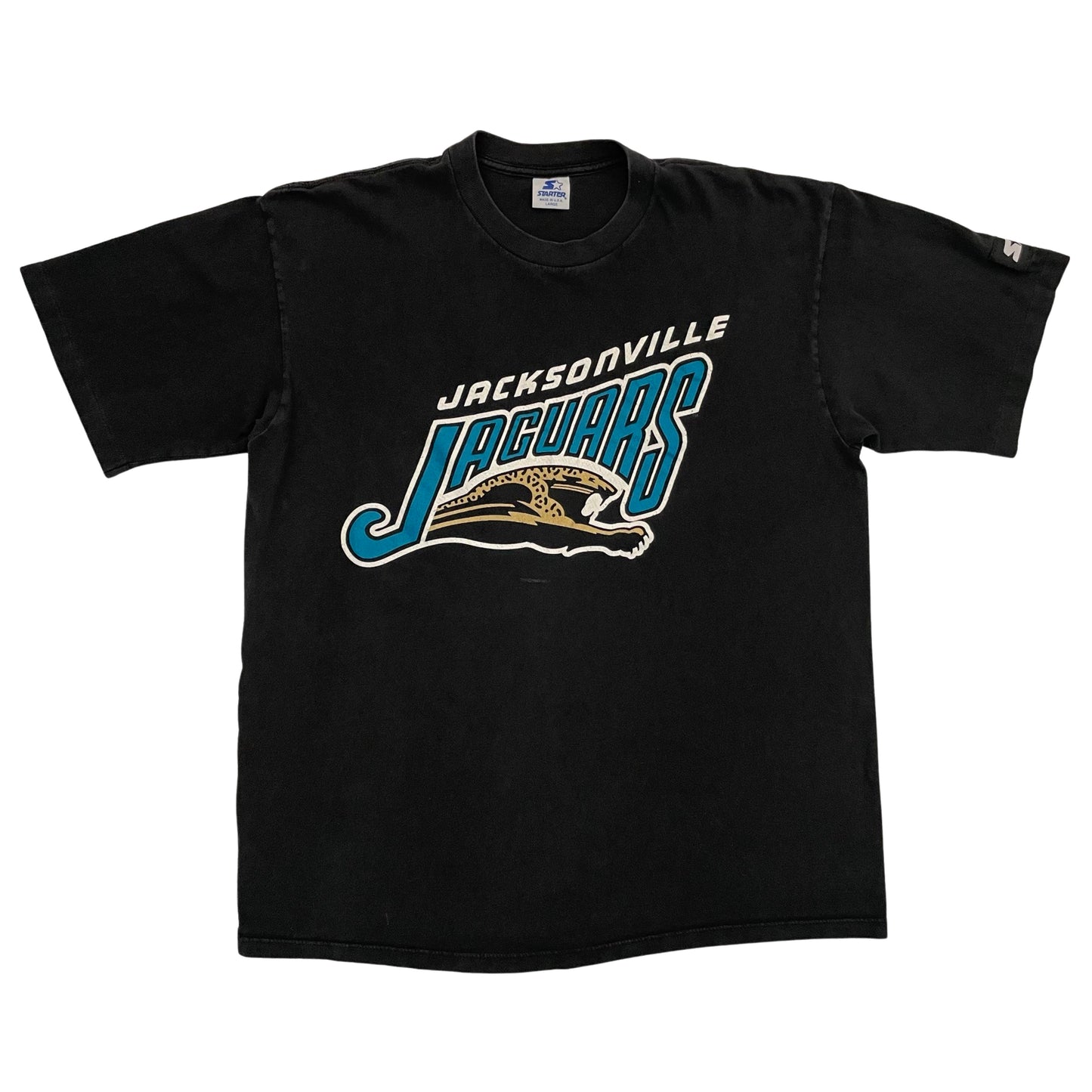 Vintage Jacksonville Jaguars 1993 banned logo STARTER shirt size LARGE