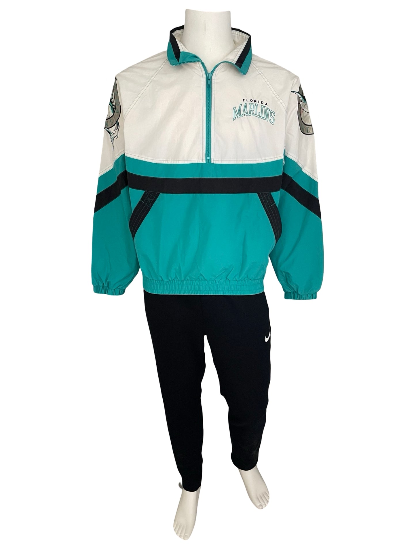 Vintage Miami / Florida Marlins STARTER windbreaker size MEDIUM