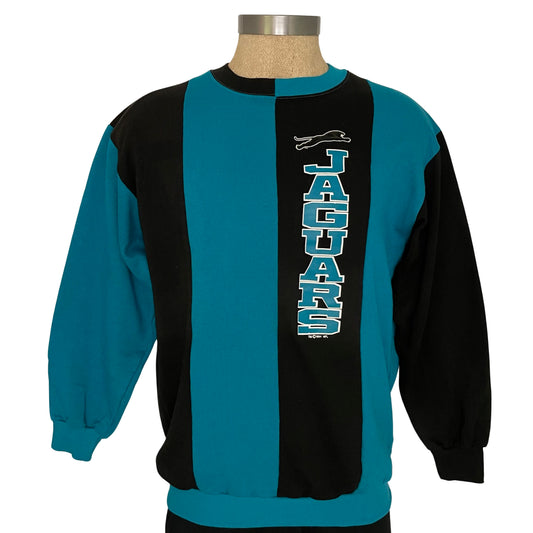Vintage Jacksonville Jaguars banned logo color block sweatshirt size MEDIUM