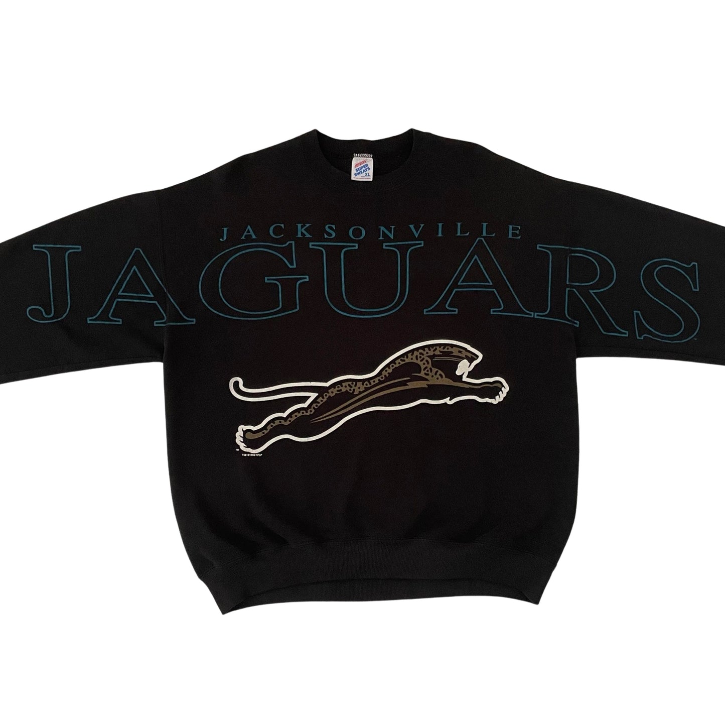 Vintage Jacksonville Jaguars 1993 banned logo sweatshirt size LARGE