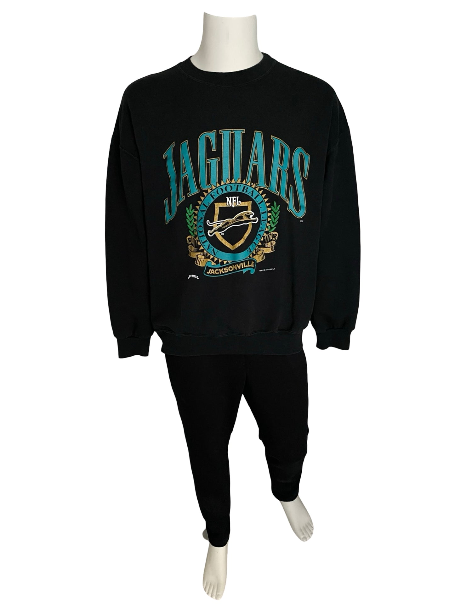 Vintage Jacksonville Jaguars 1993 NUTMEG banned logo sweatshirt size XL
