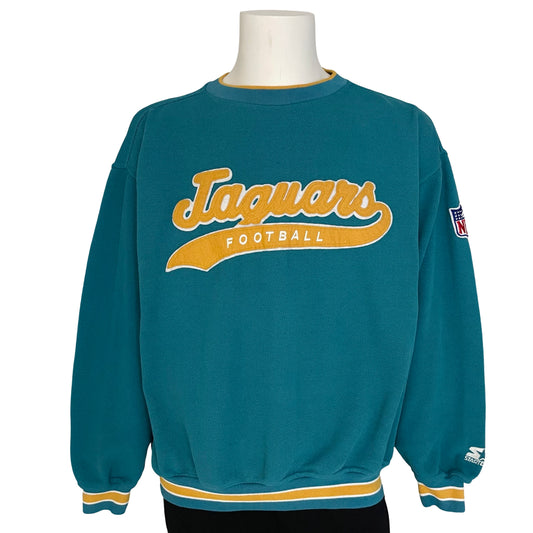 Vintage Jacksonville Jaguars banned logo STARTER tail sweep sweatshirt size XL