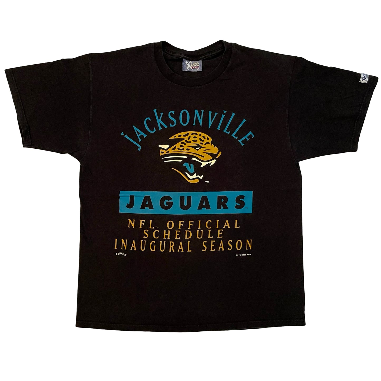 Vintage Jacksonville Jaguars 1995 schedule shirt size XL