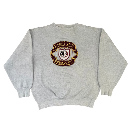 Florida State Seminoles FSU EMBROIDERED sweatshirt size LARGE