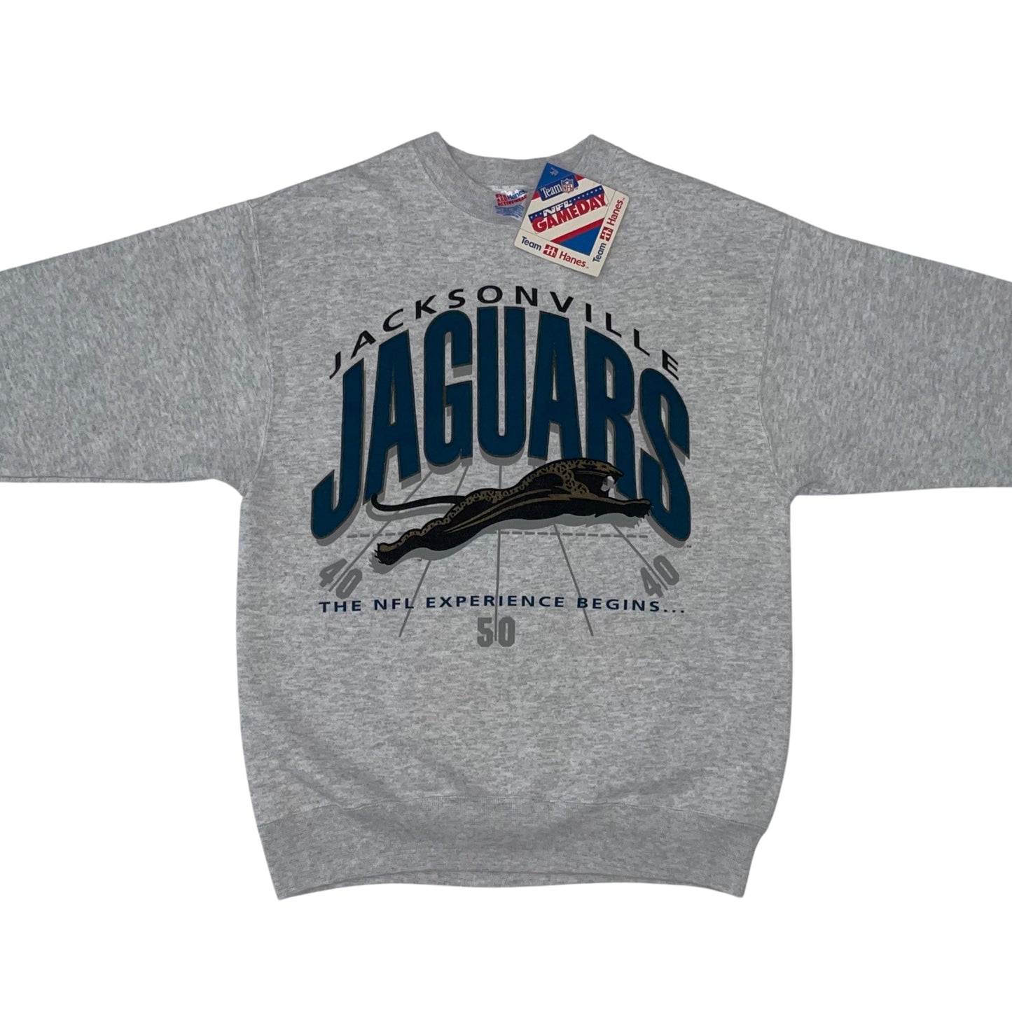 Vintage Jacksonville Jaguars DEADSTOCK banned logo sweatshirt size MEDIUM