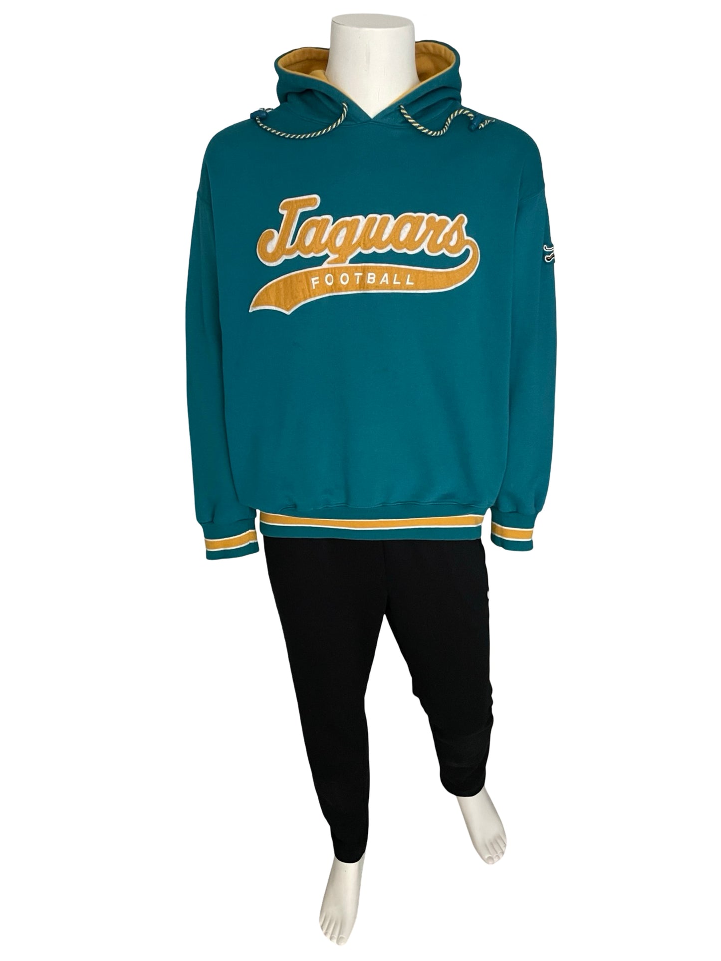 Vintage Jacksonville Jaguars banned logo STARTER tail sweep hoodie size LARGE