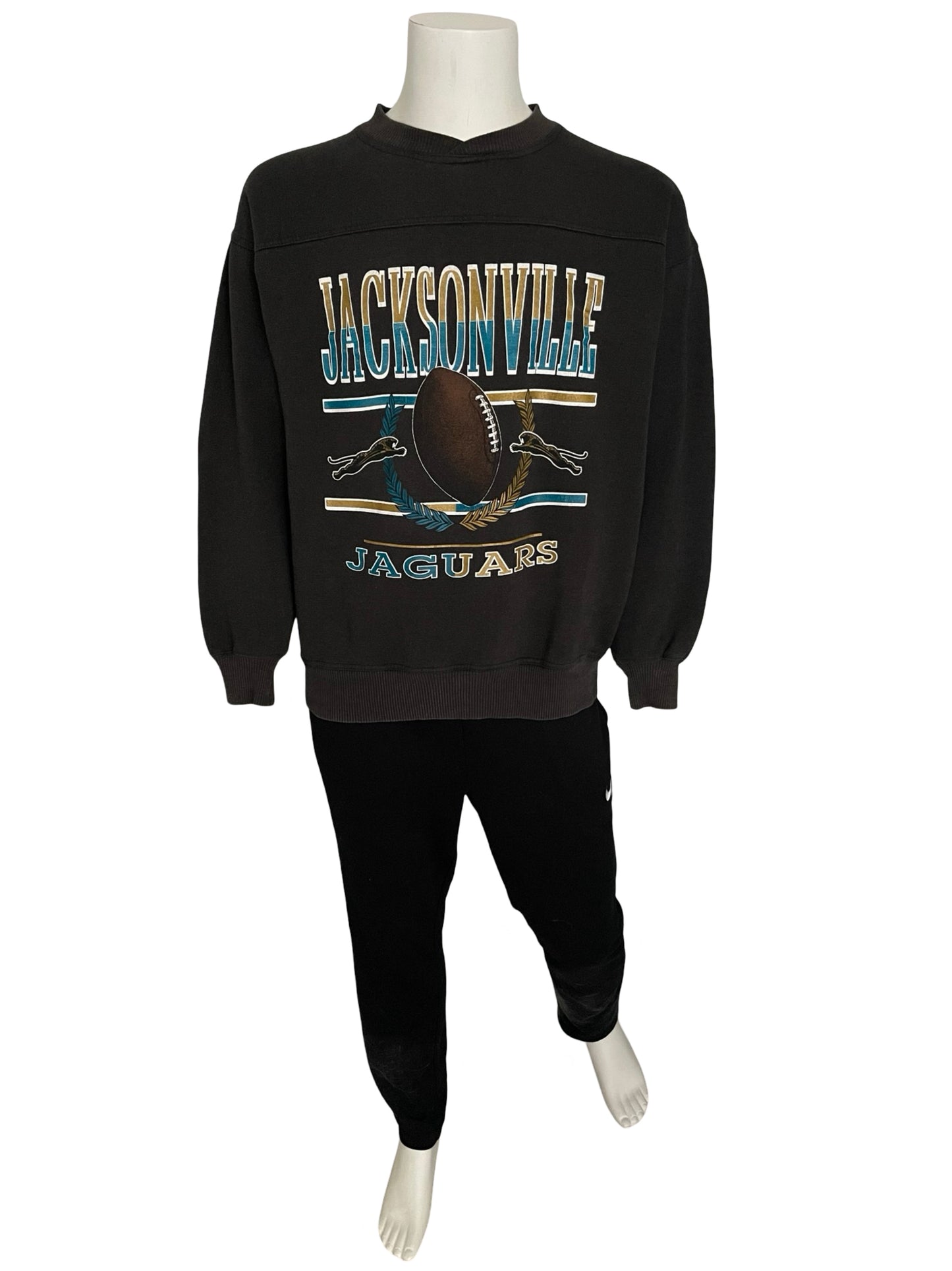 Vintage Jacksonville Jaguars RARE banned logo sweatshirt size LARGE